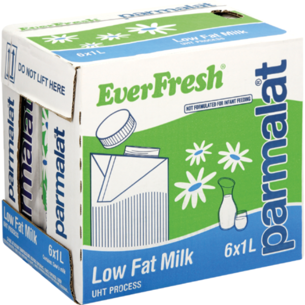 PARMALAT EVERFRESH UHT LOW FAT MILK 6 X 1L